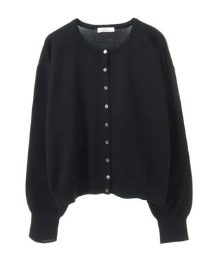 earth music&ecology ＵＶカット加工クルーネックニットカーディガン Black