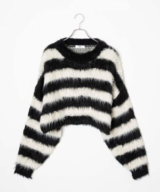 WEGO ファータッチボーダーショートプルオーバー ブラック