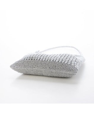 UNBILLION カシュカシュ cachecache / メタリックコード柄編みワンハンドルトート シルバー