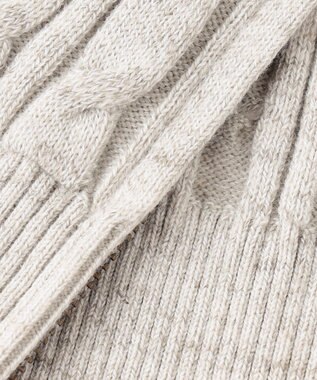 JOSEPH ABBOUD 【オリジナルオーガニックコットン使用/サスティナブル】JOE COTTONケーブル ニットパーカー ベージュ系