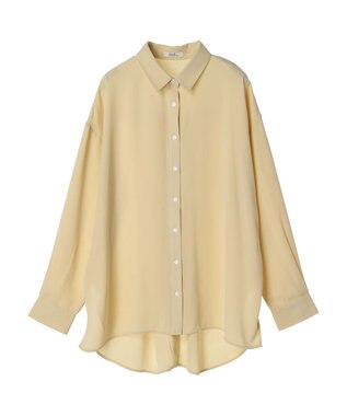 earth music&ecology バックボタンチュニック Yellow