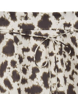 CRAFT STANDARD BOUTIQUE ヒョウ柄プリントIラインスカート Beige
