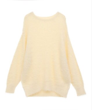 earth music&ecology モヘヤライクレースニット Ivory