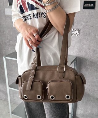 WEGO アイレットデザインボストンバッグ