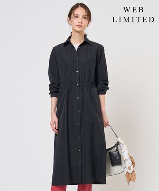 J.PRESS LADIES L 【WEB限定カラーあり】TC ライトタンブラー シャツワンピース 【WEB限定】ブラック系