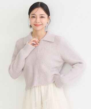 earth music&ecology シャギージップカーディガン