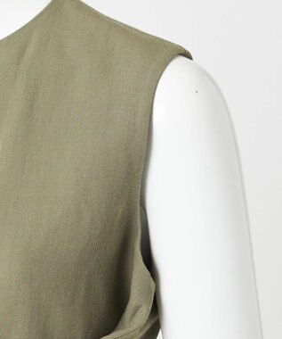 23区 【エステータ】ウールリネン コンビネゾン カーキ系