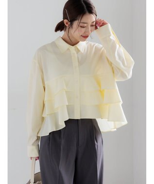 Te chichi ティアードフリルクロップトシャツ