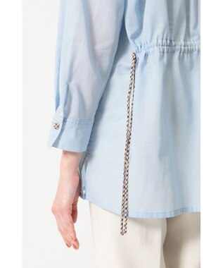 DAKS バックドローストリング コットンシャツ ブルー