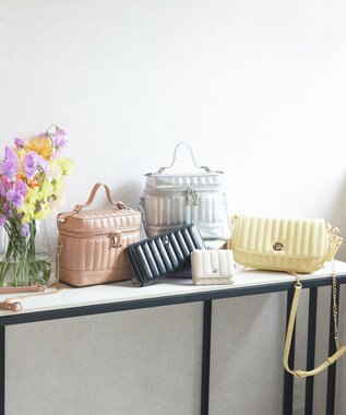 style code 【MERCURYDUO/マーキュリーデュオ】ストライプキルティング　バニティミニショルダーバッグ ピンク