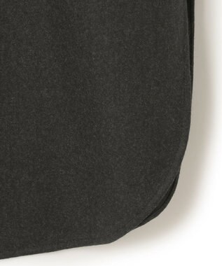 ICB L 【洗える】 ウールミルドサキソニー ロングシャツ チャコール系