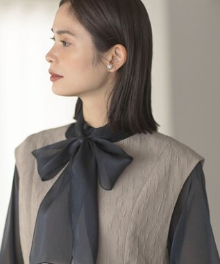 組曲 フラワーラメジャカード ジャンパースカート ベージュ系