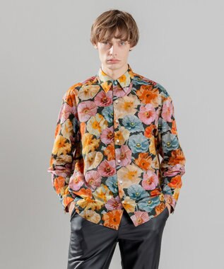 JOSEPH HOMME 【LIBERTY】 フラワープリント　レギュラーカラーシャツ イエロー系3