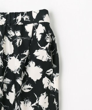 ANY L 【洗濯機可/ウエストゴム】プリントパンツ チャコールベース