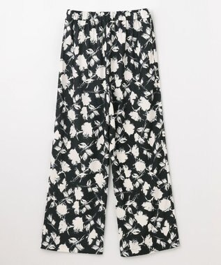 ANY L 【洗濯機可/ウエストゴム】プリントパンツ チャコールベース