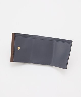 russet 《soeru》モノグラムプレート三つ折りウォレット(SO-397) 【新色】D.Brown/GY