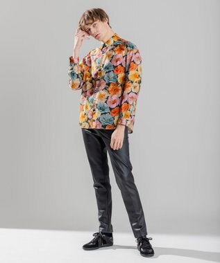 JOSEPH HOMME 【LIBERTY】 フラワープリント　レギュラーカラーシャツ イエロー系3
