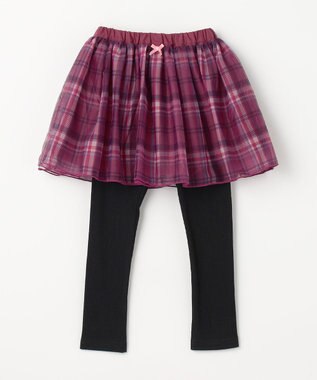 ANY KIDS チュール スカッツ ピンク×チェック