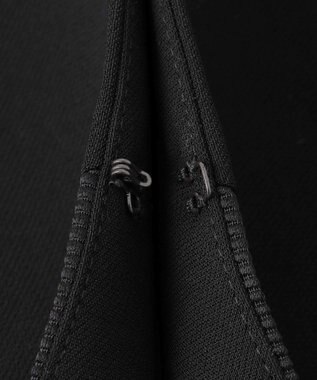 自由区 FORMAL 【ストレッチ/前開きワンピース】平二重 ジャケット+ワンピース ブラック系