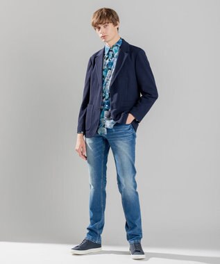 JOSEPH HOMME 【LIBERTY】 フラワープリント　レギュラーカラーシャツ ブルー系3