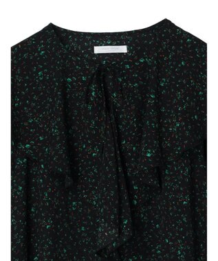 Green Parks 柄アソートラッフル衿ブラウス Flower