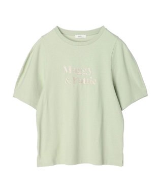 earth music&ecology フォルムスリーブ刺繍ロゴＴＥＥ Off White