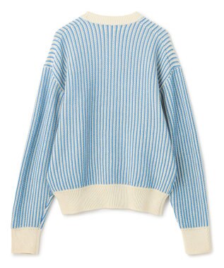 JOSEPH 【洗える】バイオテープコットン　ラウンドネックニット Dark Arctic