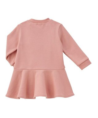 MIKI HOUSE HOT BISCUITS 【80-110cm】【NEW Color Series】裏毛パイル素材 フレアワンピース サーモンピンク