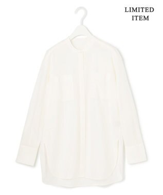 ICB 【WEB限定・洗える】ライクアウーブン バンドカラーカットソー