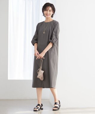 J.PRESS LADIES L 【洗える】バイオエアフロー ワンピース グレー系