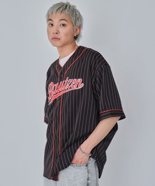 WEGO 【ユニセックス着用ITEM/MLサイズ展開】ベースボールシャツ（SS） ブラック