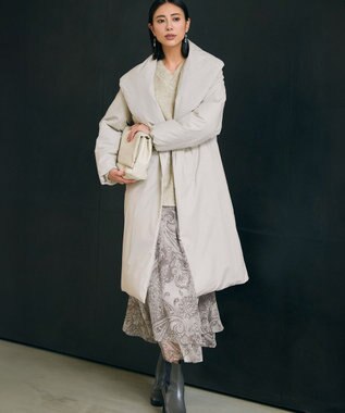 23区 S 【洗える】Erica クレープペイズリープリント スカート ライトグレー系