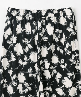 ANY L 【洗濯機可/ウエストゴム】プリントパンツ チャコールベース