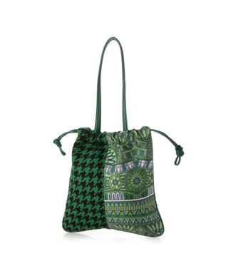 UNBILLION cachecache 柄パッチワーク巾着トートバッグ