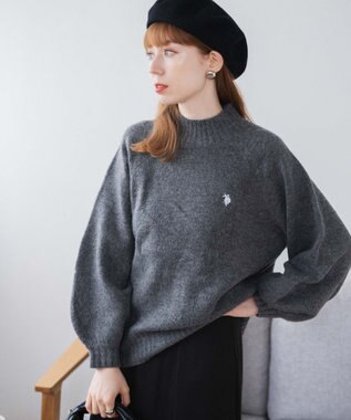 WEGO U.S POLO ASSN.ハイネックセーター 杢グレー