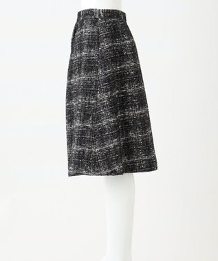 23区 S 【R(アール)】GIOLICAネップチェックツイード スカート ブラック系