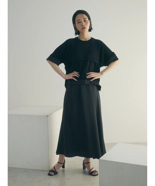 Green Parks armonia．カットレイヤードワンピース Black