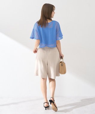 earth music&ecology ＳＥＴ２点レースカーディガン＋レイヤードインナー Blue