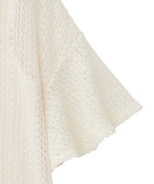 earth music&ecology ＳＥＴ２点レースカーディガン＋レイヤードインナー Ivory