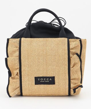 TOCCA TRIM WAVES BASKET かごバッグ ブラック系