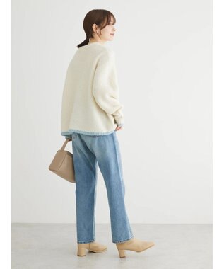 Green Parks フェアリーＭｉｘライン入りプルオーバー Off White