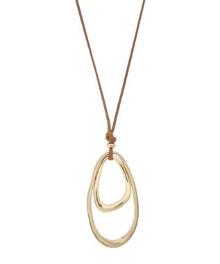 AMERICAN HOLIC ダブルリングネックレス Camel