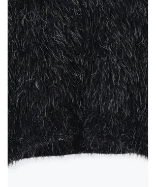 Te chichi シャギーヤーンVネックベスト ブラック