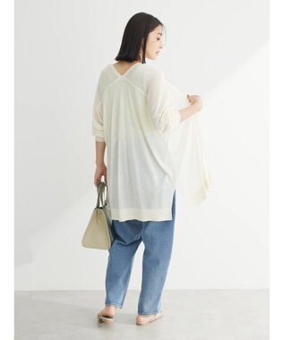 Green Parks 推しニット　ゆったりミドル丈カーディガン Off White