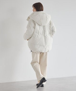 earth music&ecology 2WAYパファーブルゾン Ivory