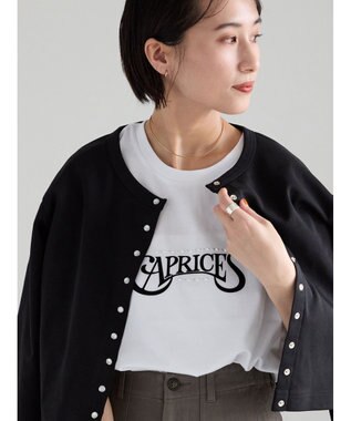 Te chichi パール&ロゴプリントTシャツ