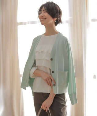 J.PRESS LADIES 【洗える】ヴィンテージWAVE ブラウス ホワイト系