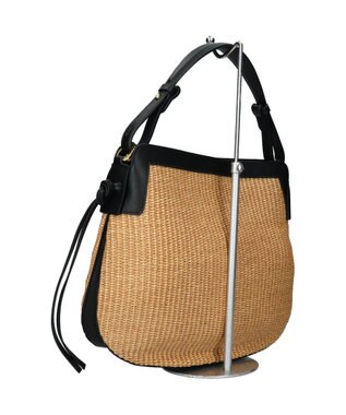 INTER-CHAUSSURES 【LORISTELLA】2WAY異素材コンビネーションショルダーバッグ ブラックコンビ