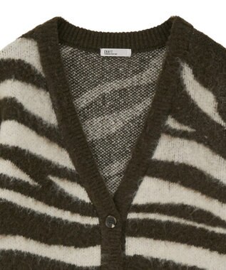 CRAFT STANDARD BOUTIQUE アニマルジャカードニットカーディガン Khaki