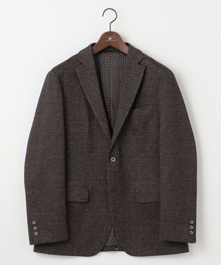 JOSEPH ABBOUD 【キングサイズ・ストレッチ】ツィーディージャージ　ジャケット ダークブラウン系